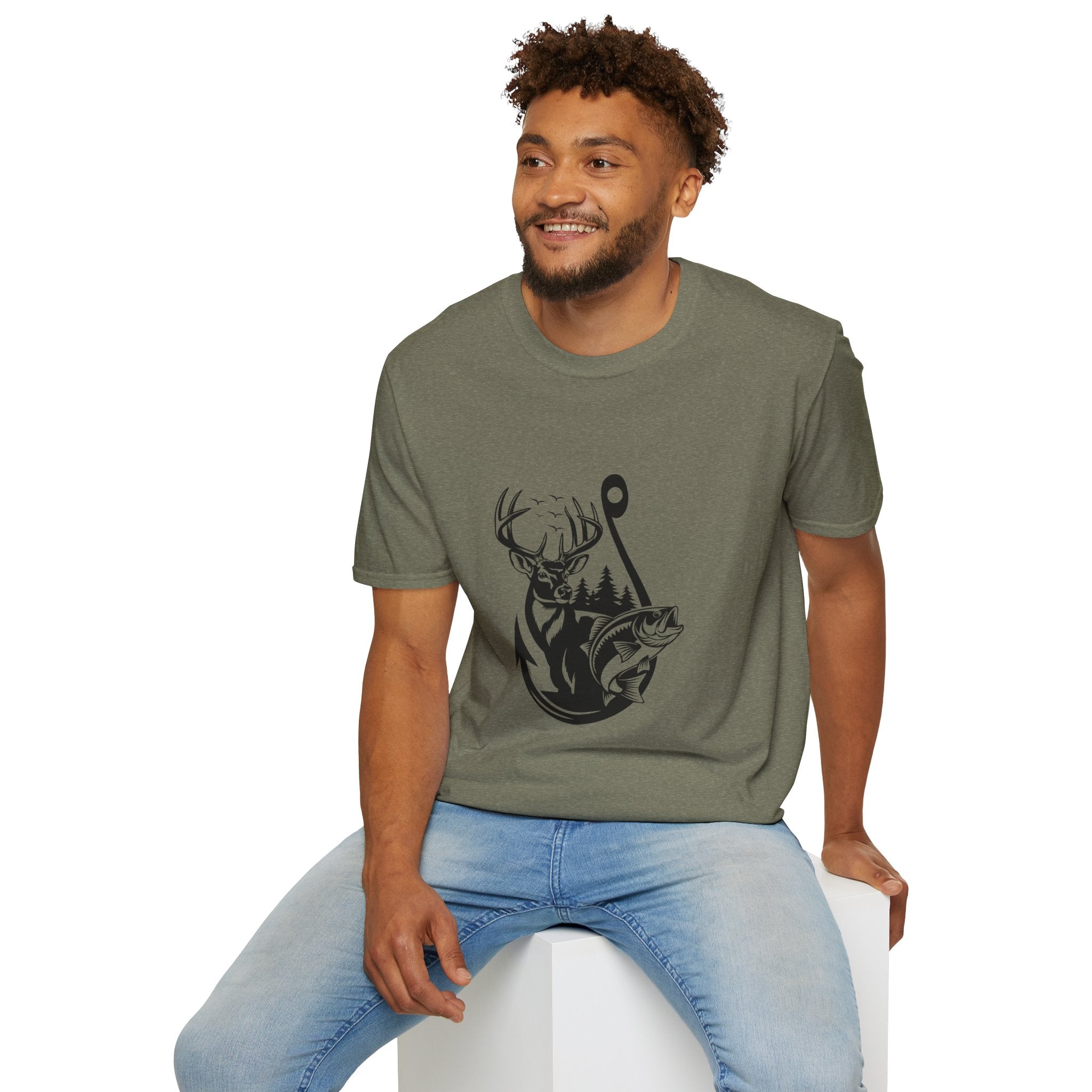 Hunt Fish & Forest Adventure T-Shirt — Outdoor Gift for Hunters & Fishermen