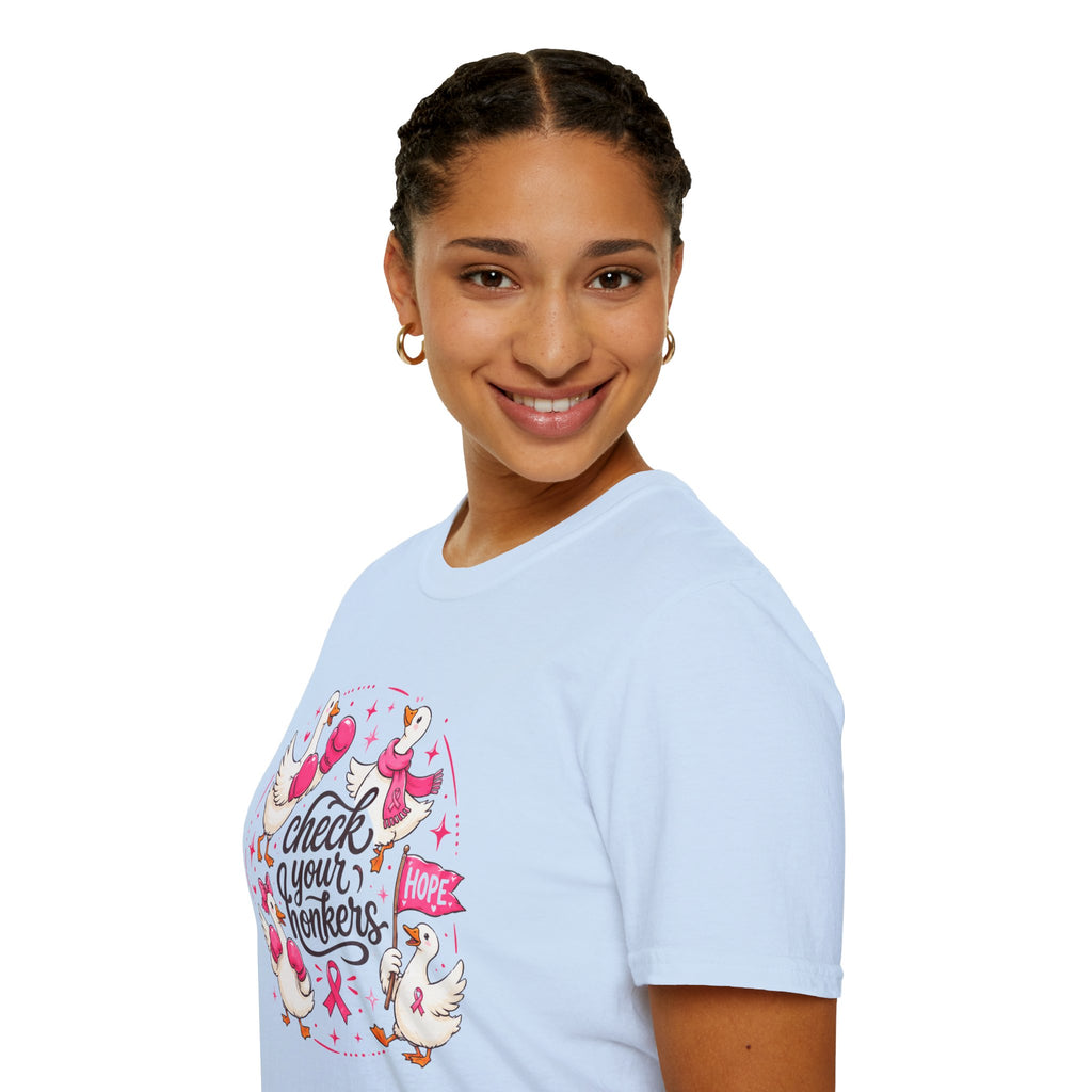 Check Your Honkers Breast Cancer Awareness T-Shirt