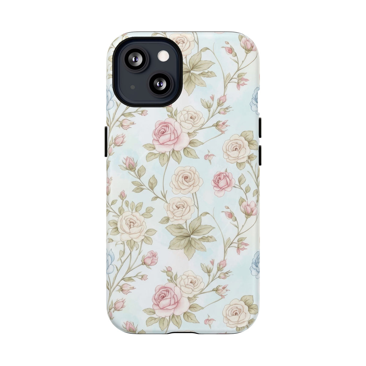 Vintage Floral Rose Magnetic iPhone Case — MagSafe Tough Protective Cover