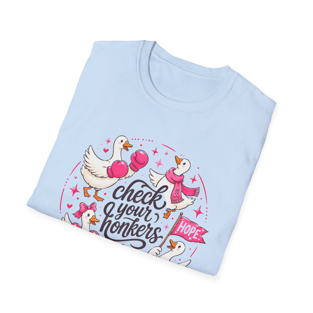 Check Your Honkers Breast Cancer Awareness T-Shirt
