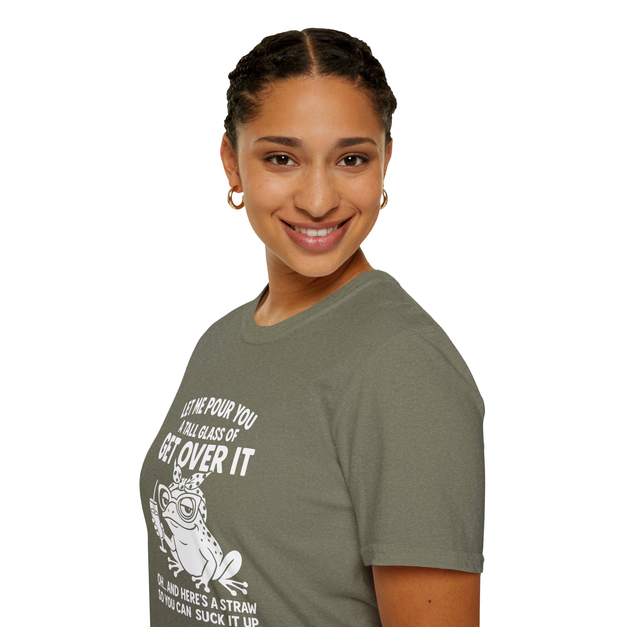 Let Me Pour You a Tall Glass of Get Over It Frog T-Shirt — Funny Sarcastic Gift for Her