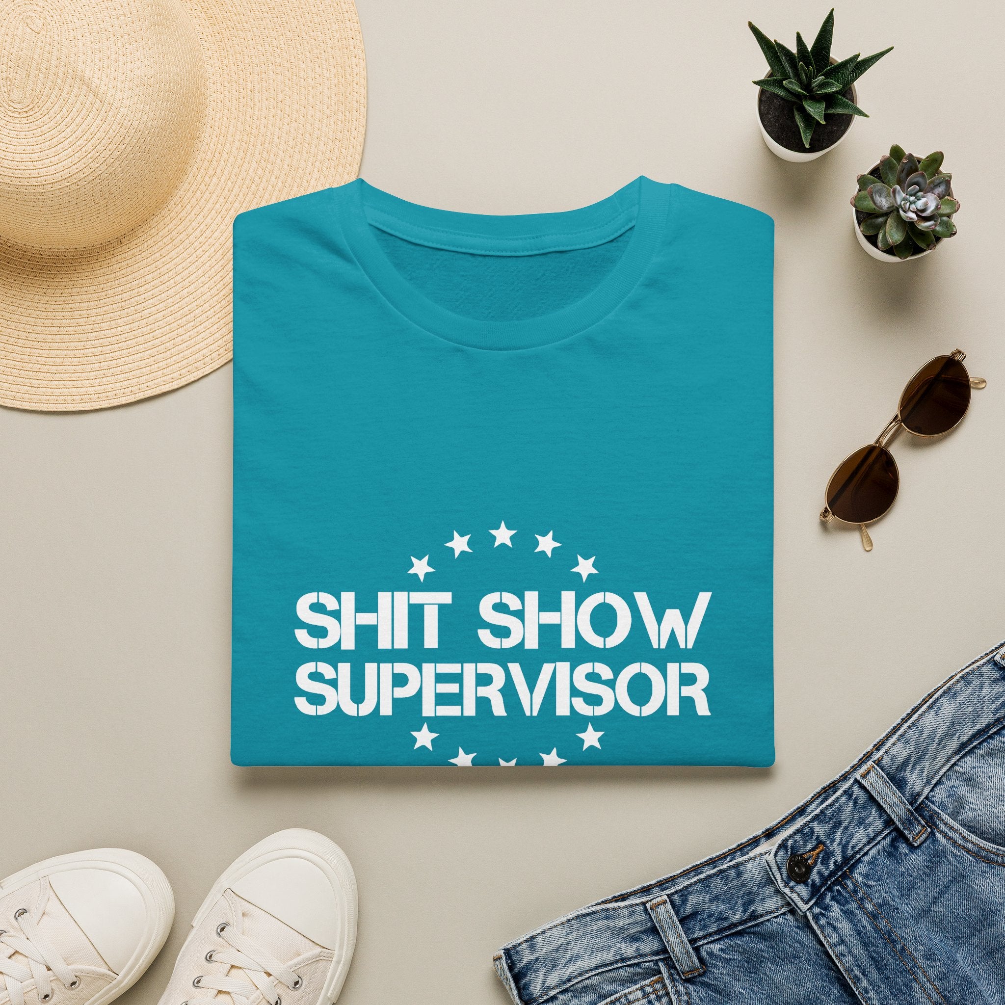 Shit Show Supervisor T-Shirt — Funny Sarcastic Gift for Her Work Humor Graphic Tee
