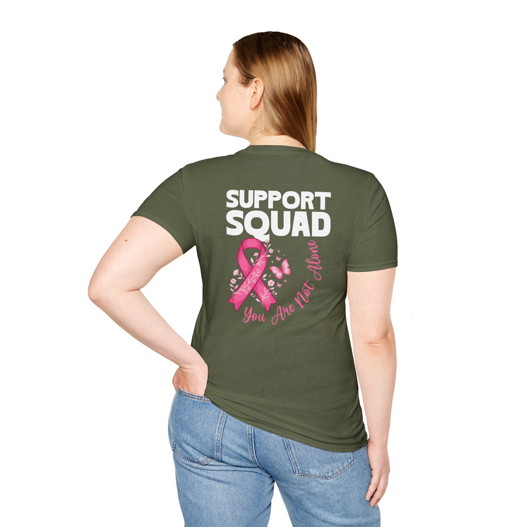 Pink Ribbon Support Squad Breast Cancer Awareness T-Shirt