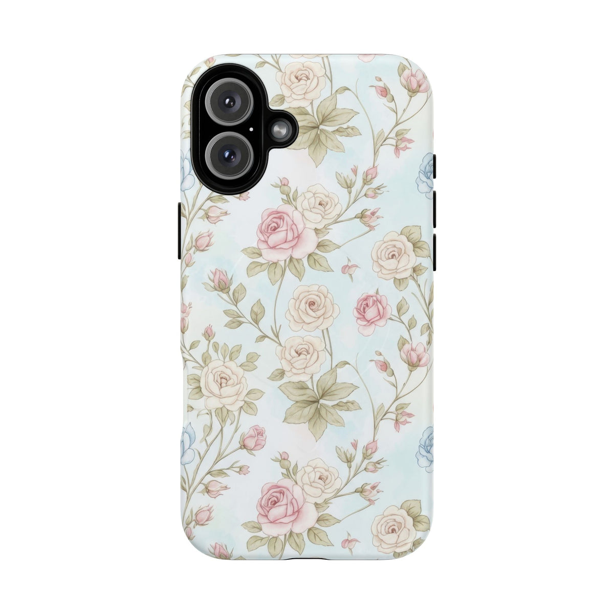 Vintage Floral Rose Magnetic iPhone Case — MagSafe Tough Protective Cover
