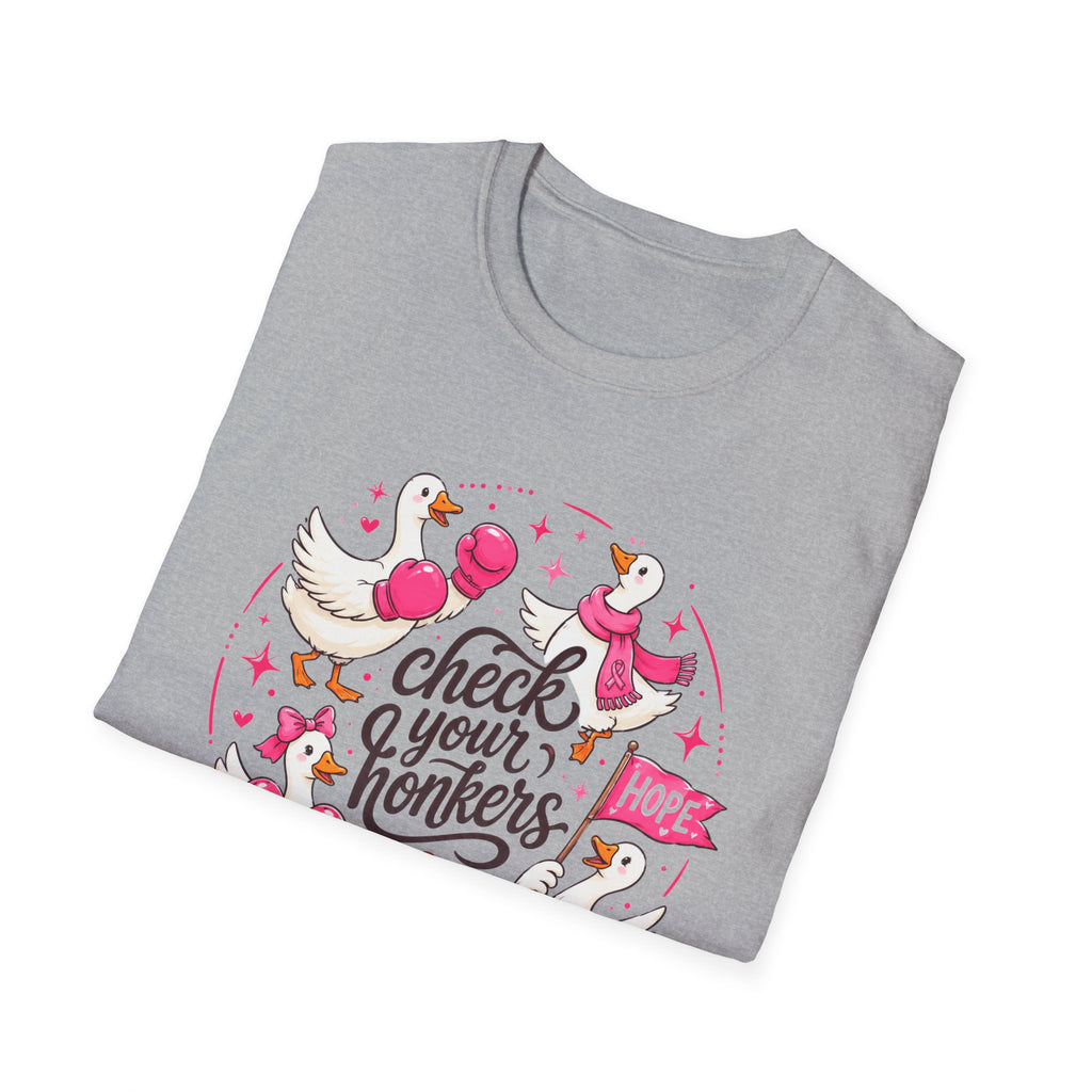 Check Your Honkers Breast Cancer Awareness T-Shirt