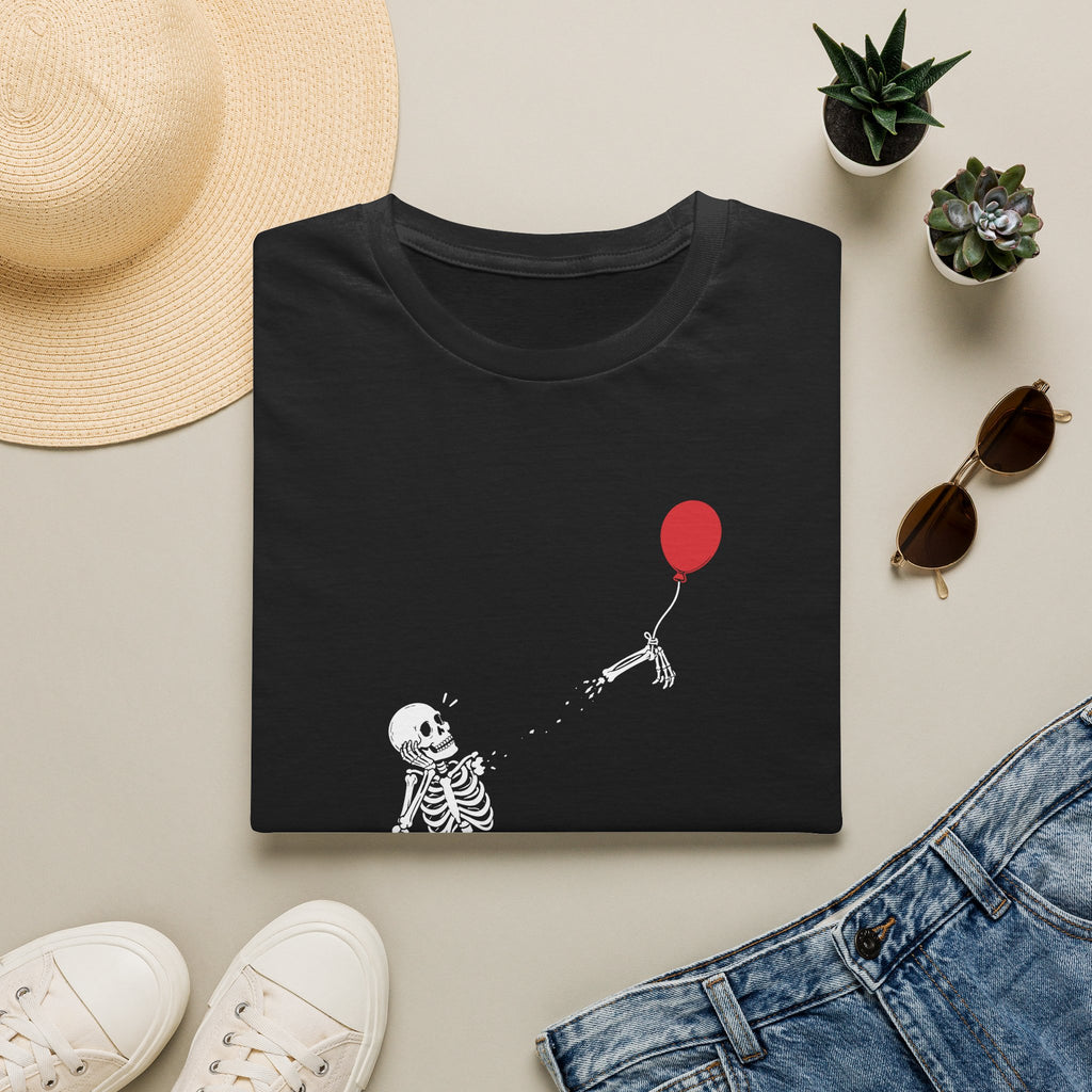 Funny Skeleton Balloon T-Shirt, Well Shit Graphic Tee