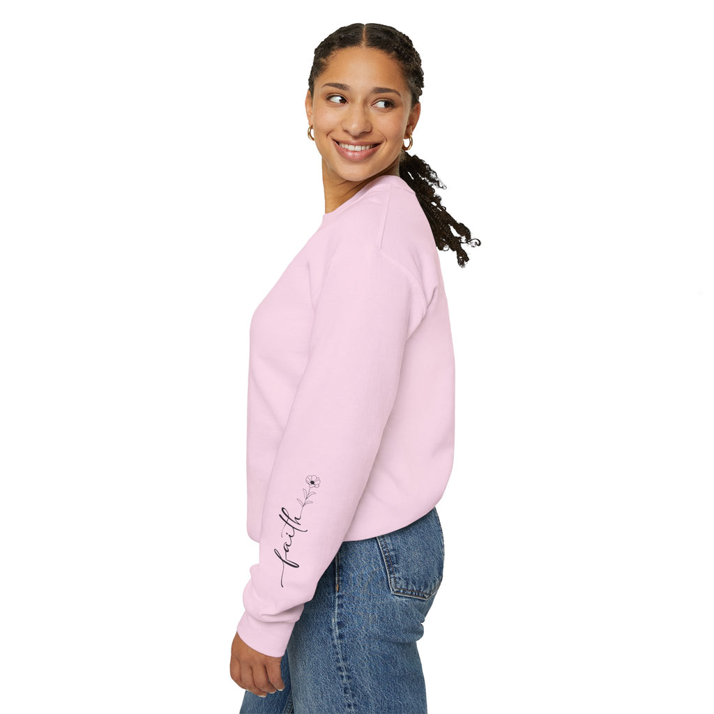 Faith Cowboy Boots Sweatshirt — "Walk by Faith, Even When You Cannot See" Christian Crewneck