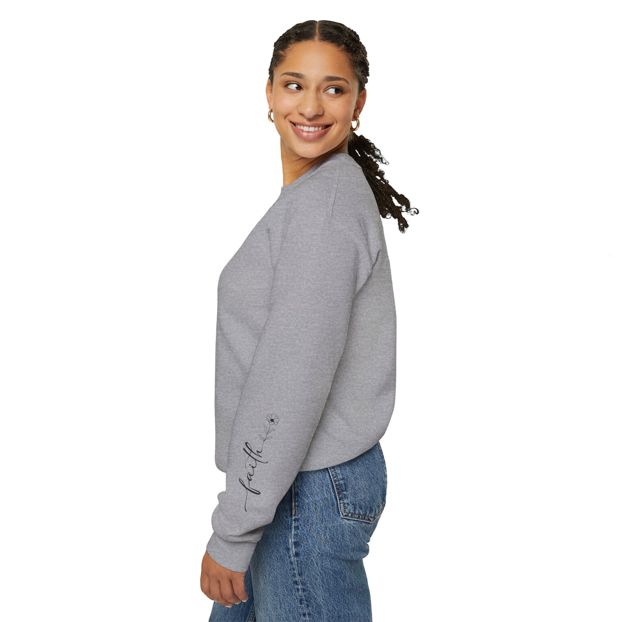 Faith Cowboy Boots Sweatshirt — "Walk by Faith, Even When You Cannot See" Christian Crewneck