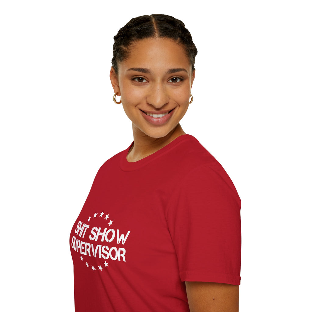 Shit Show Supervisor T-Shirt — Funny Sarcastic Gift for Her Work Humor Graphic Tee