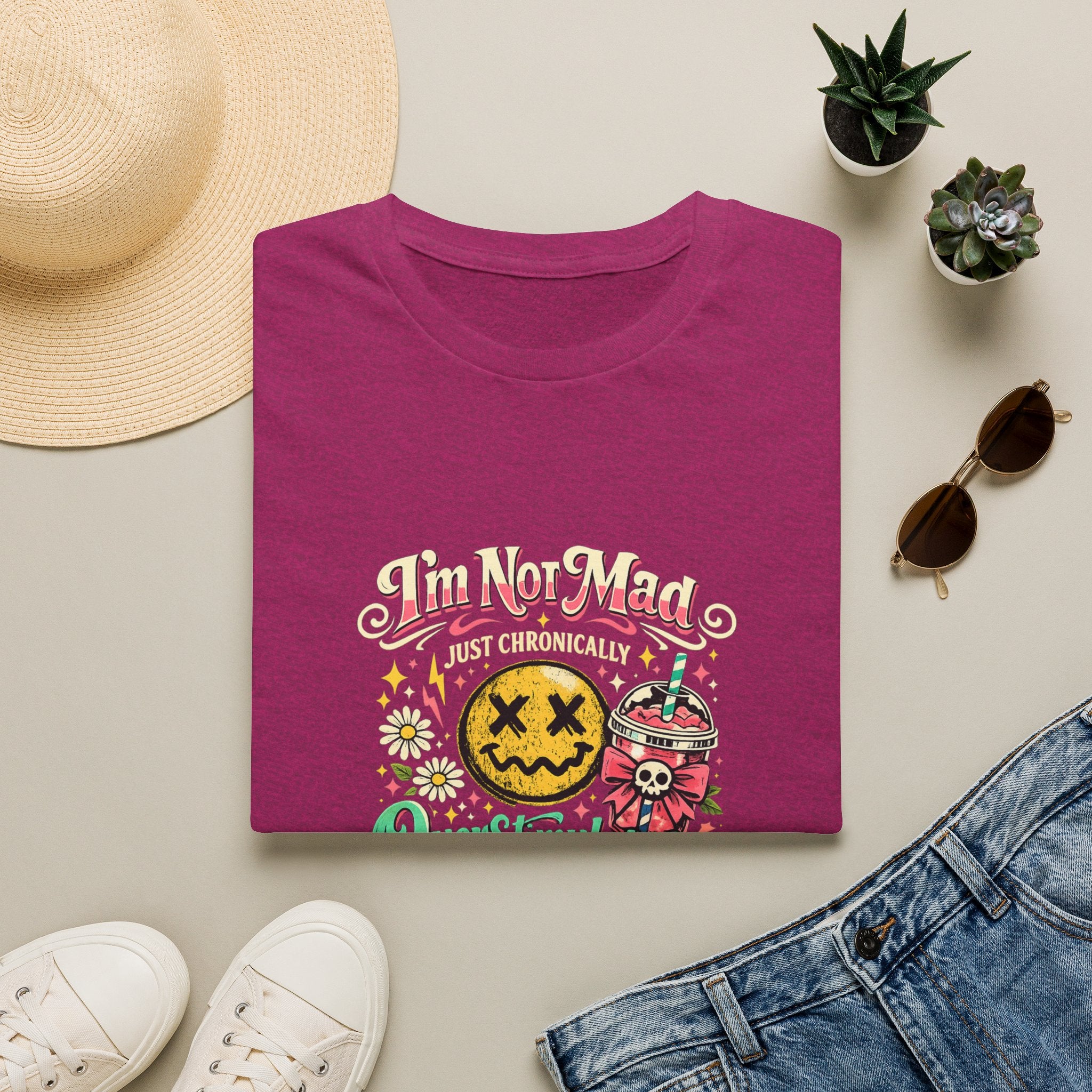 I'm Not Mad Kawaii Bubble Tea T-Shirt — Cute Funny Gift for Her Graphic Tee