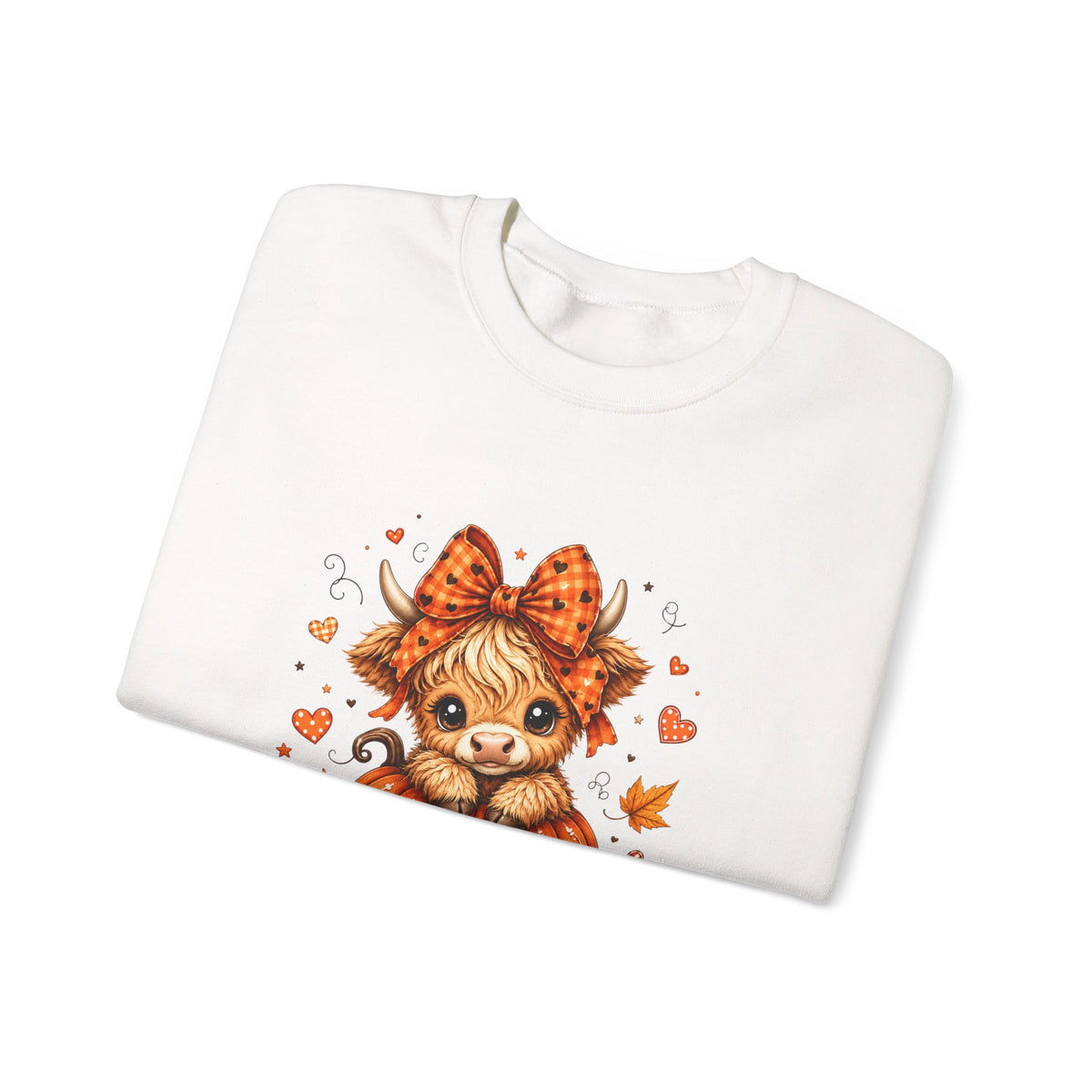 Cute Highland Cow Pumpkin Halloween Sweatshirt