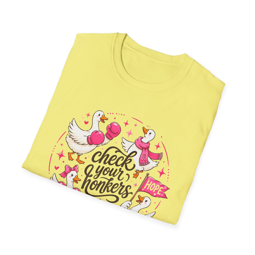 Check Your Honkers Breast Cancer Awareness T-Shirt