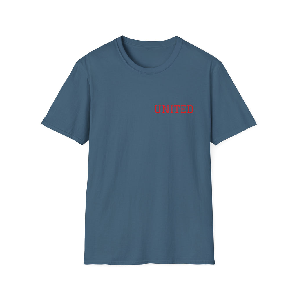 United American Flag T-Shirt — Patriotic Gift for Him Red Chest Graphic Tee