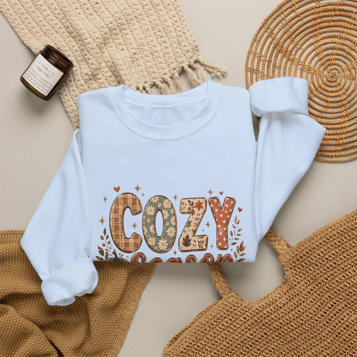 Cozy Season Autumn Pumpkin Crewneck Sweatshirt
