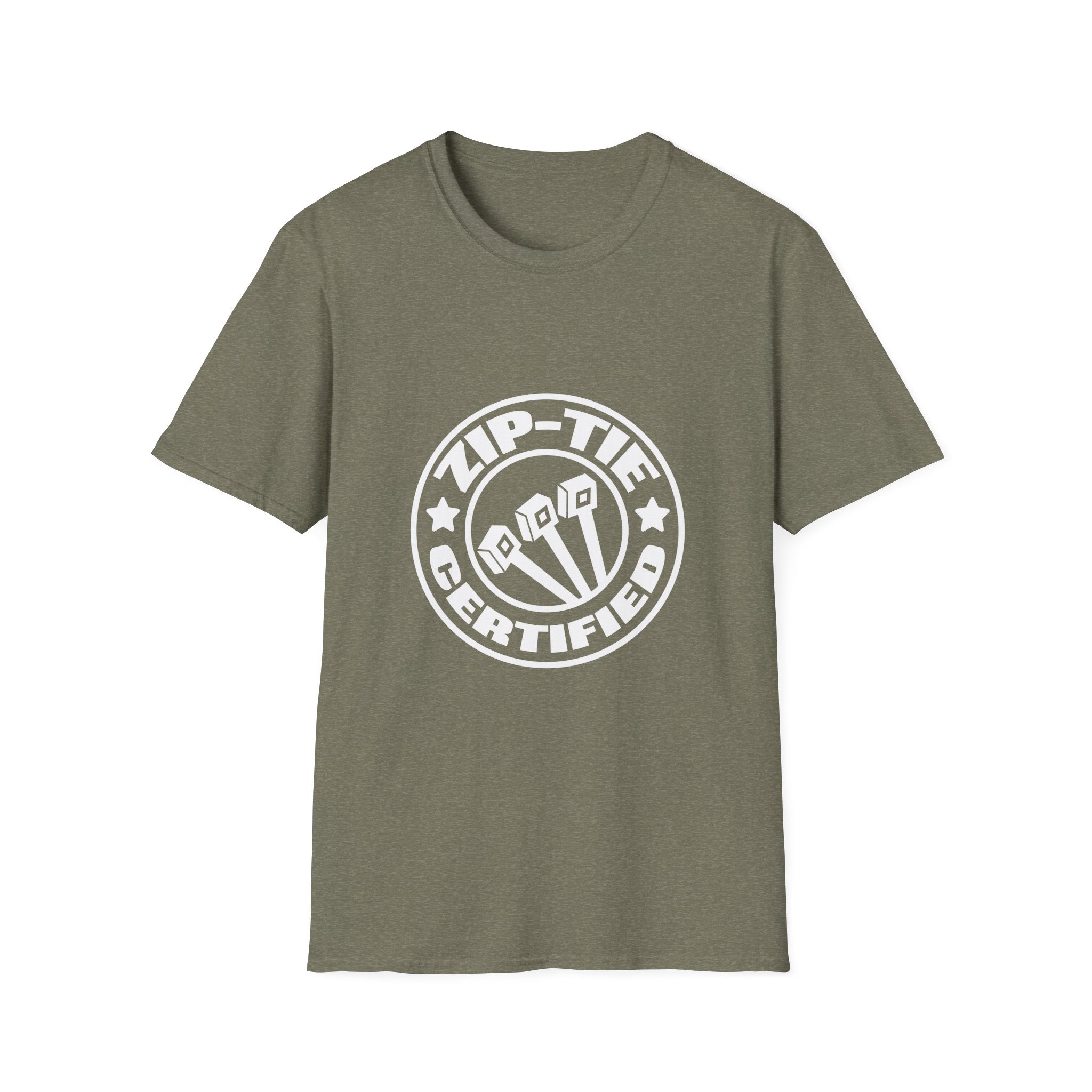 Zip-Tie Certified T-Shirt — Funny Handyman Gift for Him Bold Graphic Tee