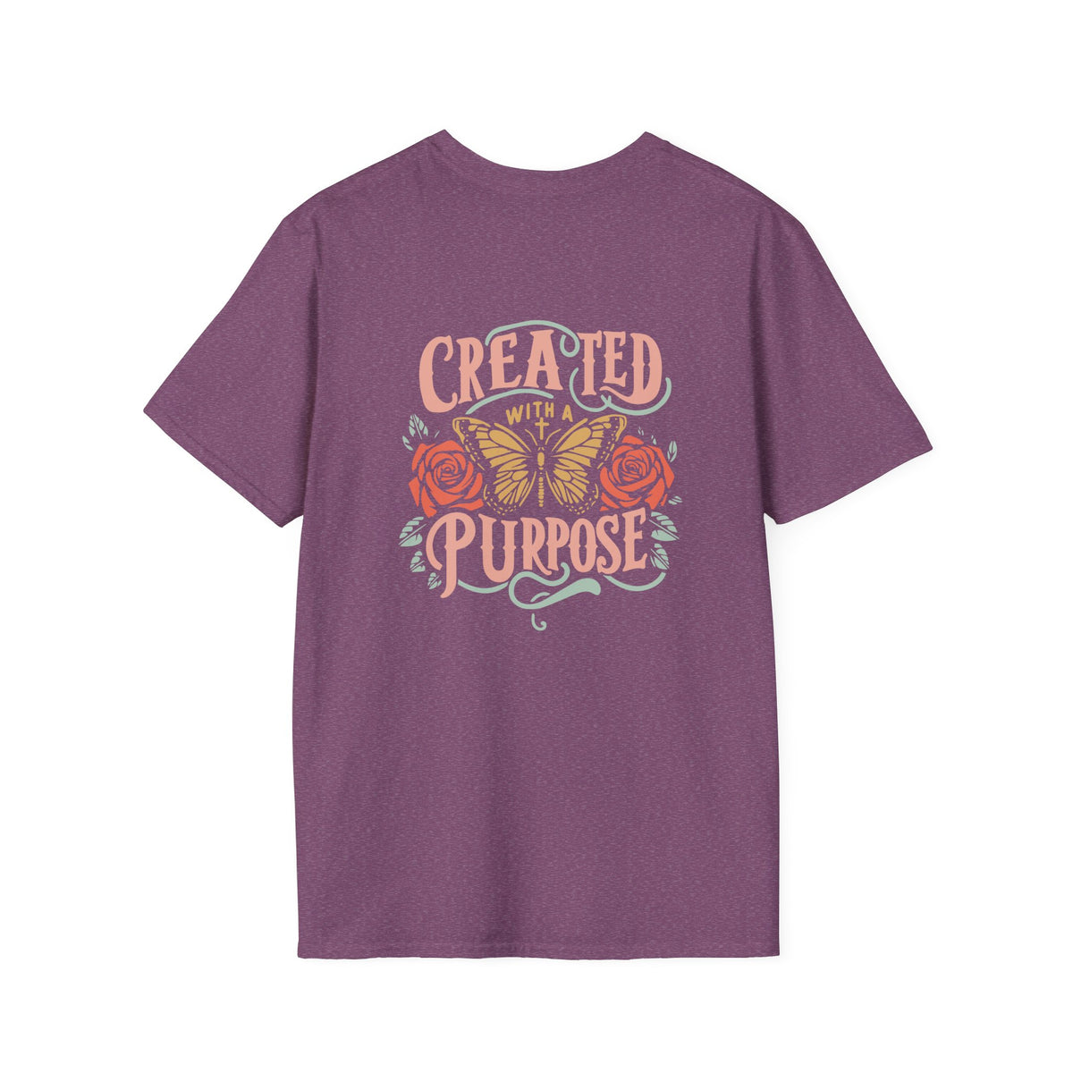 Created with a Purpose Butterfly T-Shirt Faith Graphic Tee