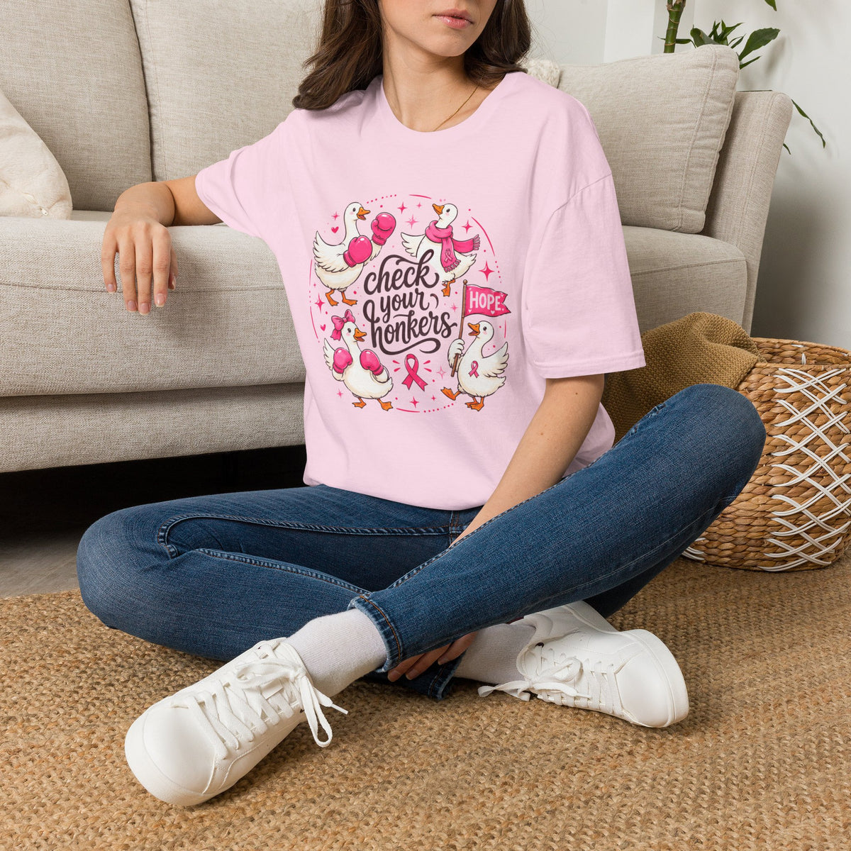 Check Your Honkers Breast Cancer Awareness T-Shirt