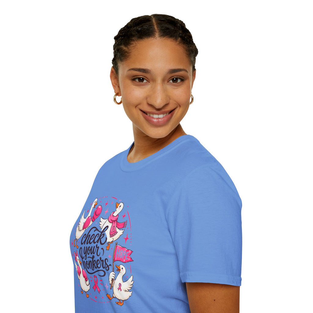 Check Your Honkers Breast Cancer Awareness T-Shirt
