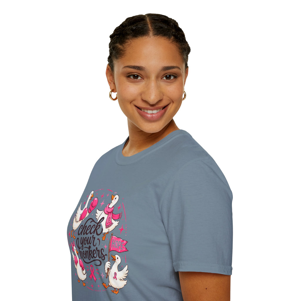 Check Your Honkers Breast Cancer Awareness T-Shirt