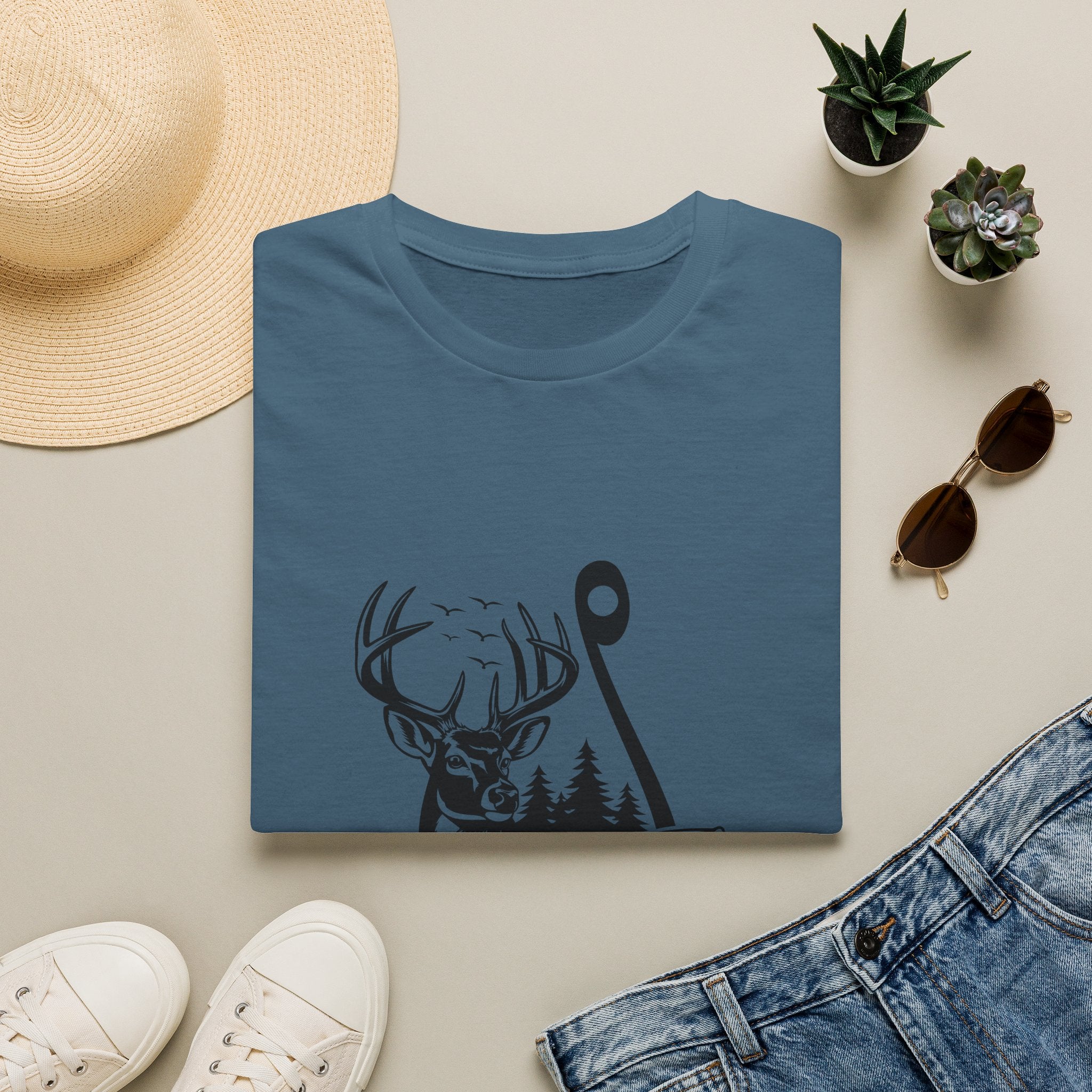 Hunt Fish & Forest Adventure T-Shirt — Outdoor Gift for Hunters & Fishermen