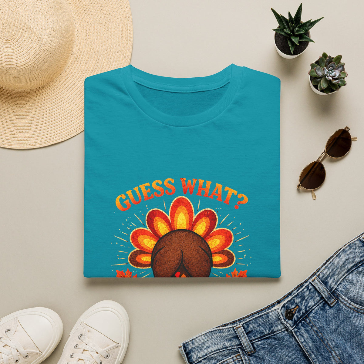 Turkey Butt T-Shirt — "Guess What?" Funny Thanksgiving Tee