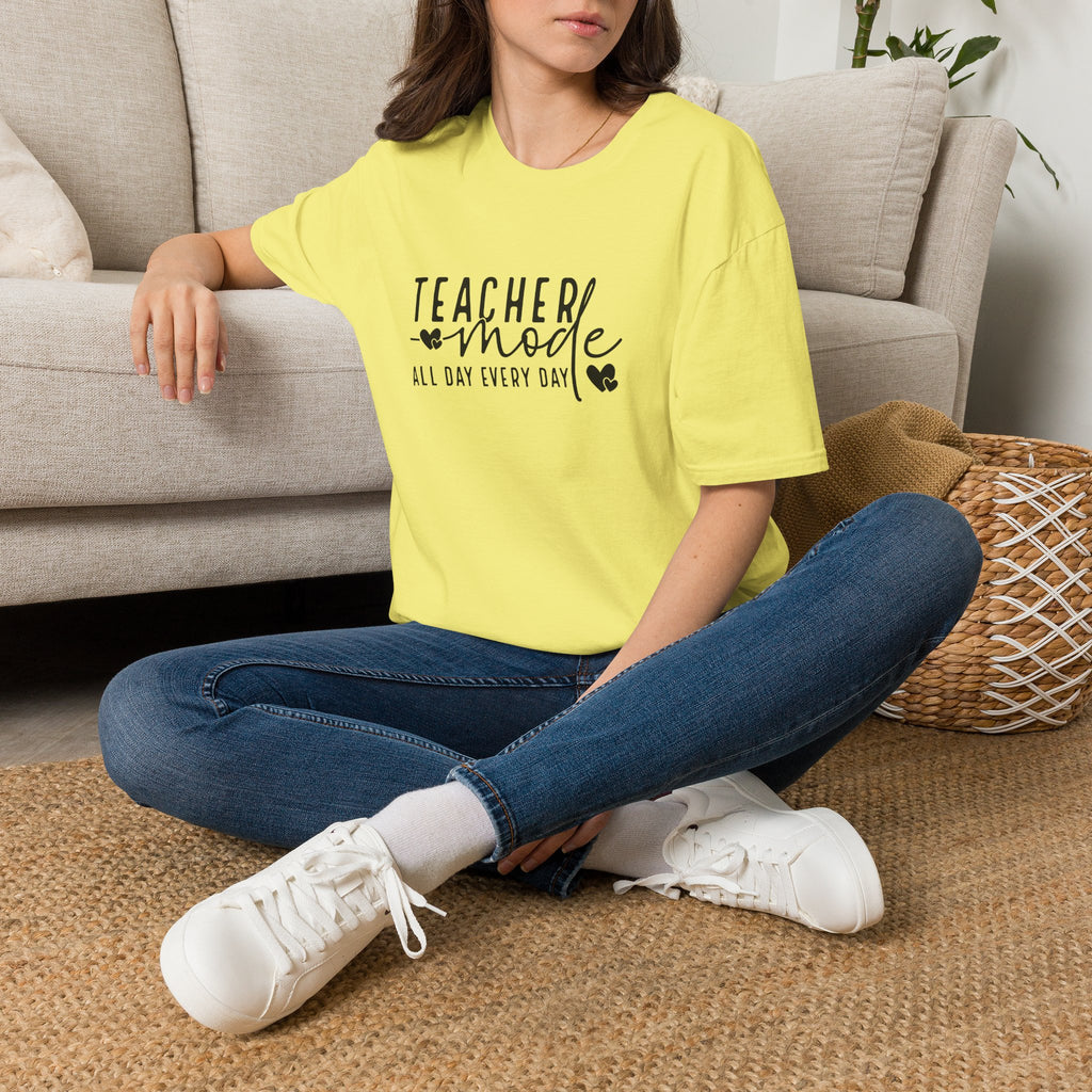 Teacher Mode All Day Every Day T-Shirt — Funny Teacher Gift Appreciation Graphic Tee
