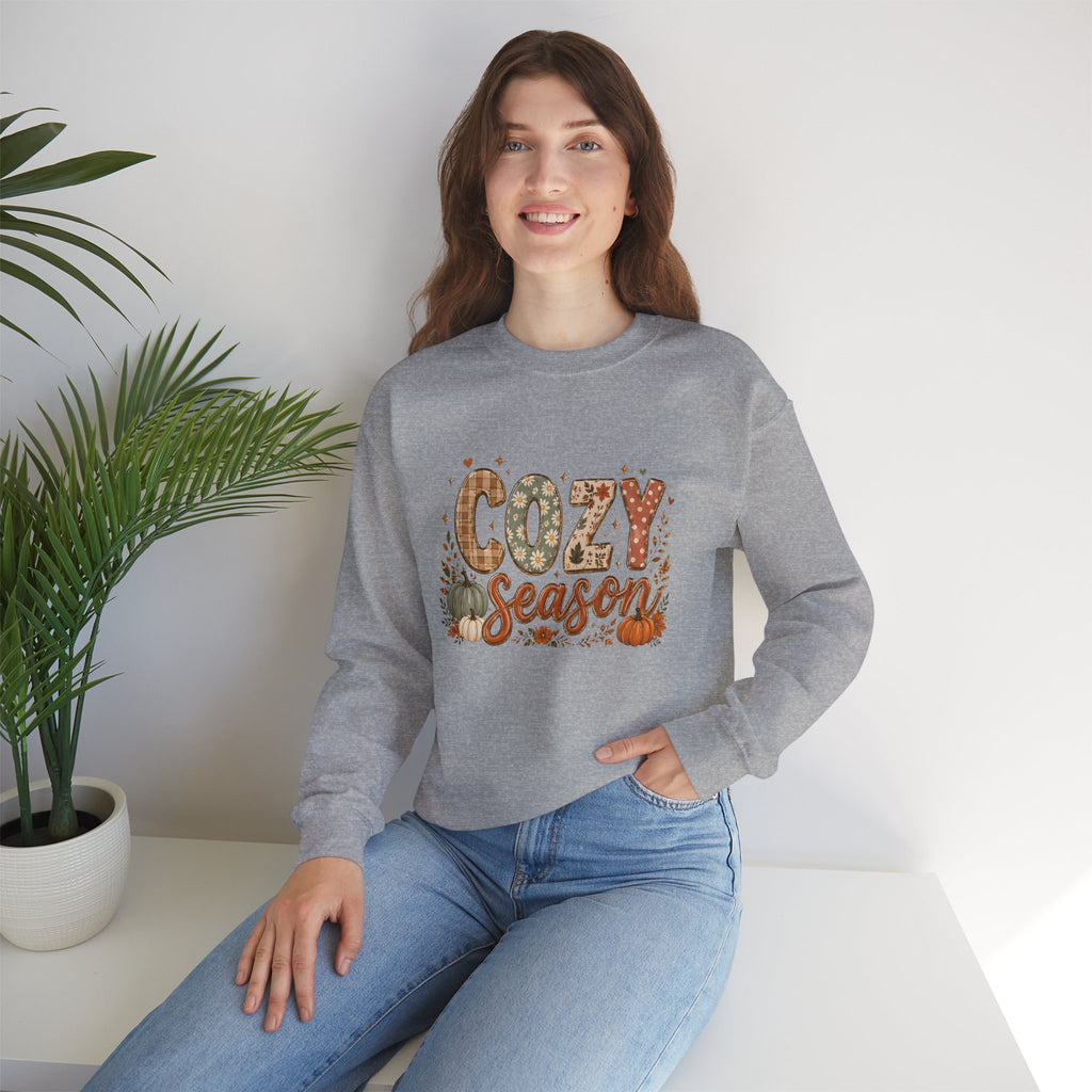 Cozy Season Autumn Pumpkin Crewneck Sweatshirt