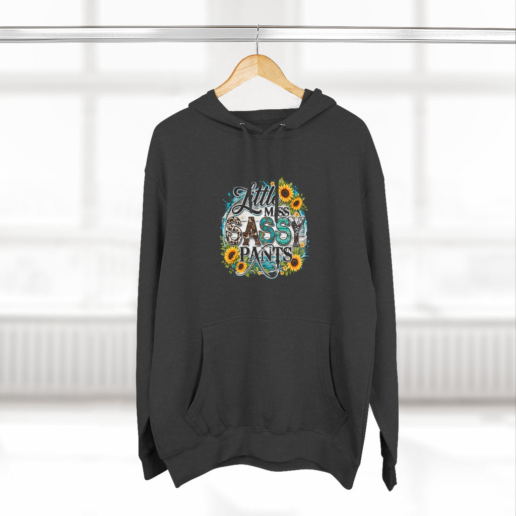 Little Miss Sassy Pants Hoodie Floral Graphic Pullover Sweatshirt