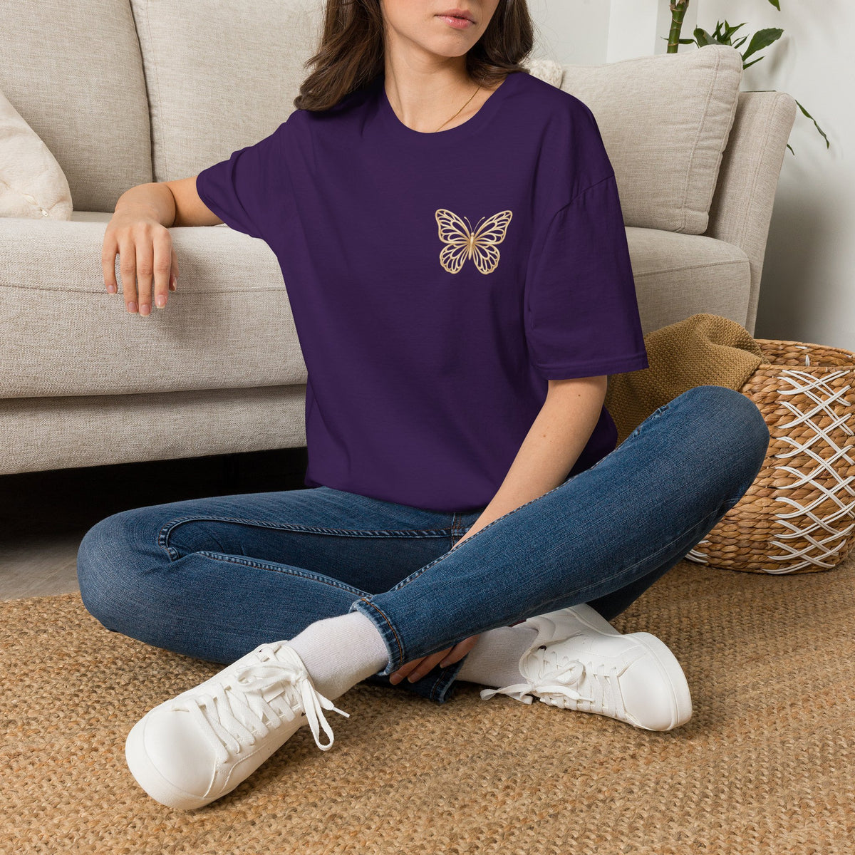 Created with a Purpose Butterfly T-Shirt Faith Graphic Tee