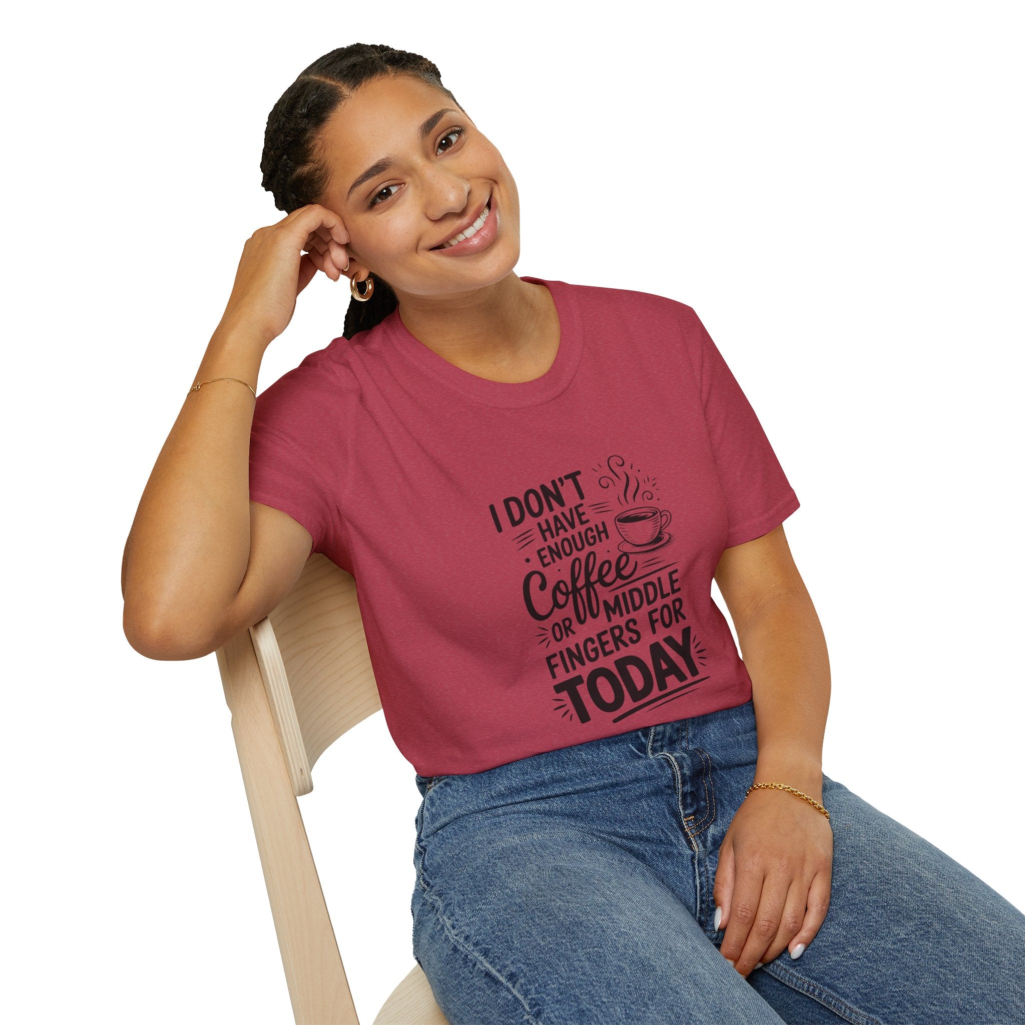 I Don't Have Enough Coffee or Middle Fingers for Today T-Shirt — Funny Sarcastic Gift