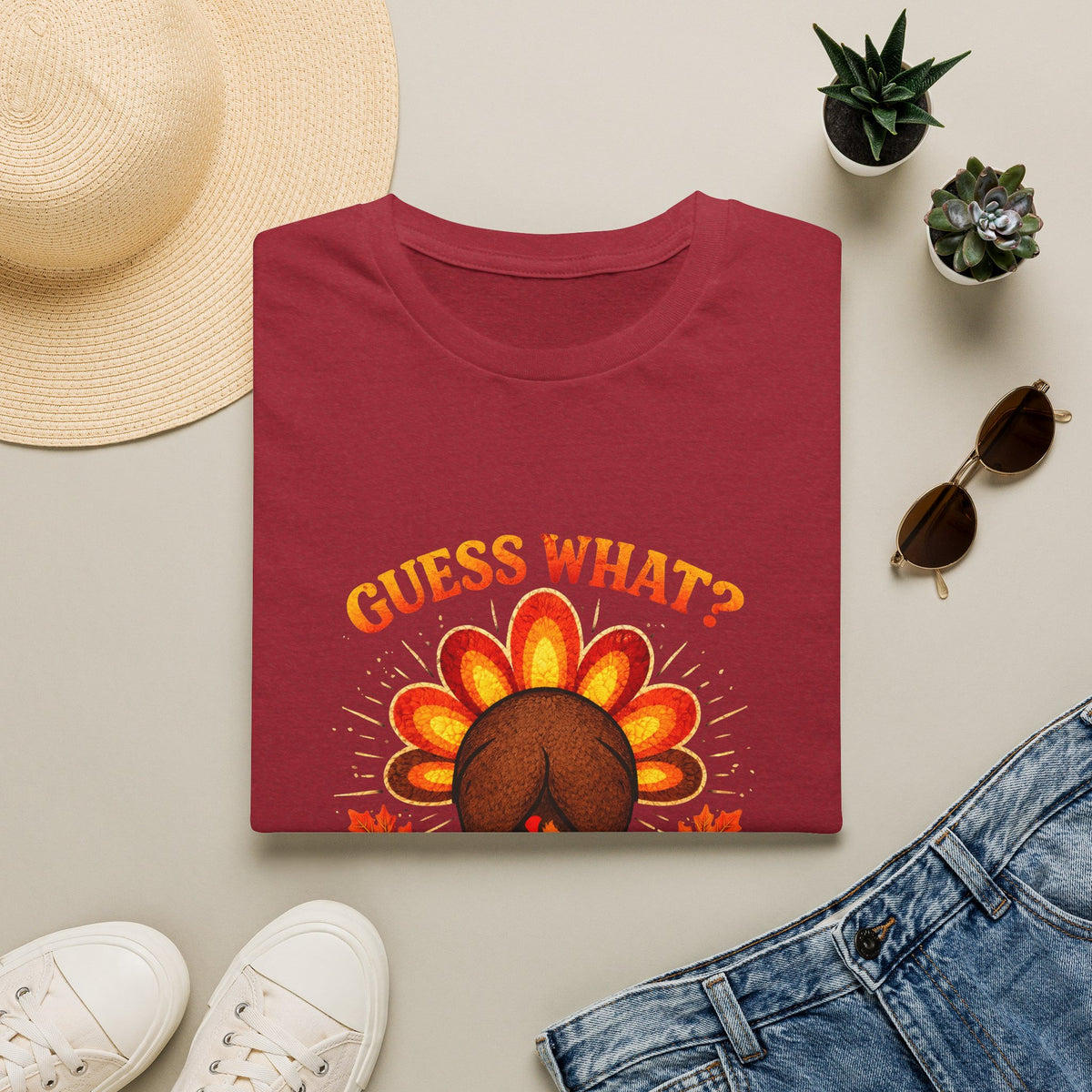 Turkey Butt T-Shirt — "Guess What?" Funny Thanksgiving Tee