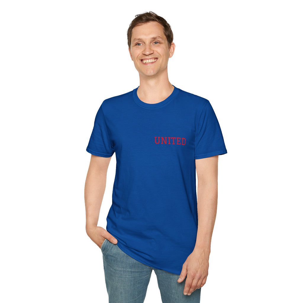 United American Flag T-Shirt — Patriotic Gift for Him Red Chest Graphic Tee
