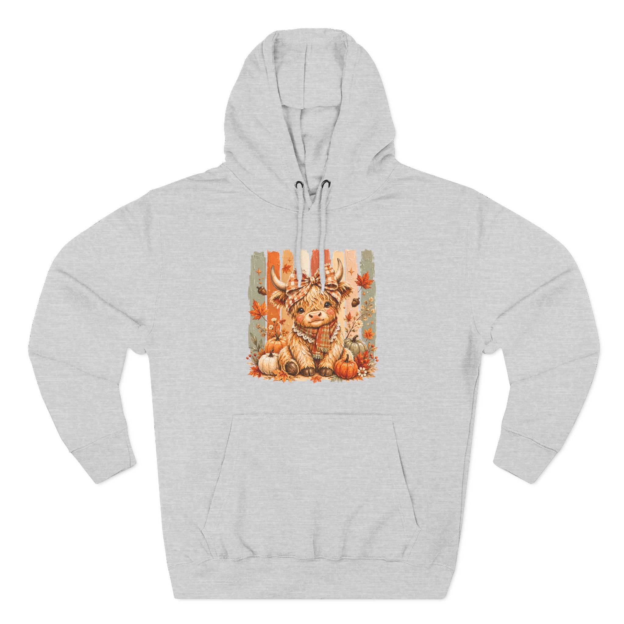 Autumn Pumpkin Cow Hoodie — Cute Fall Gift for Women Cozy Graphic Pullover