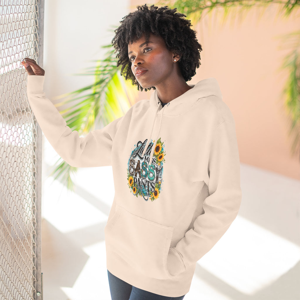 Little Miss Sassy Pants Hoodie Floral Graphic Pullover Sweatshirt