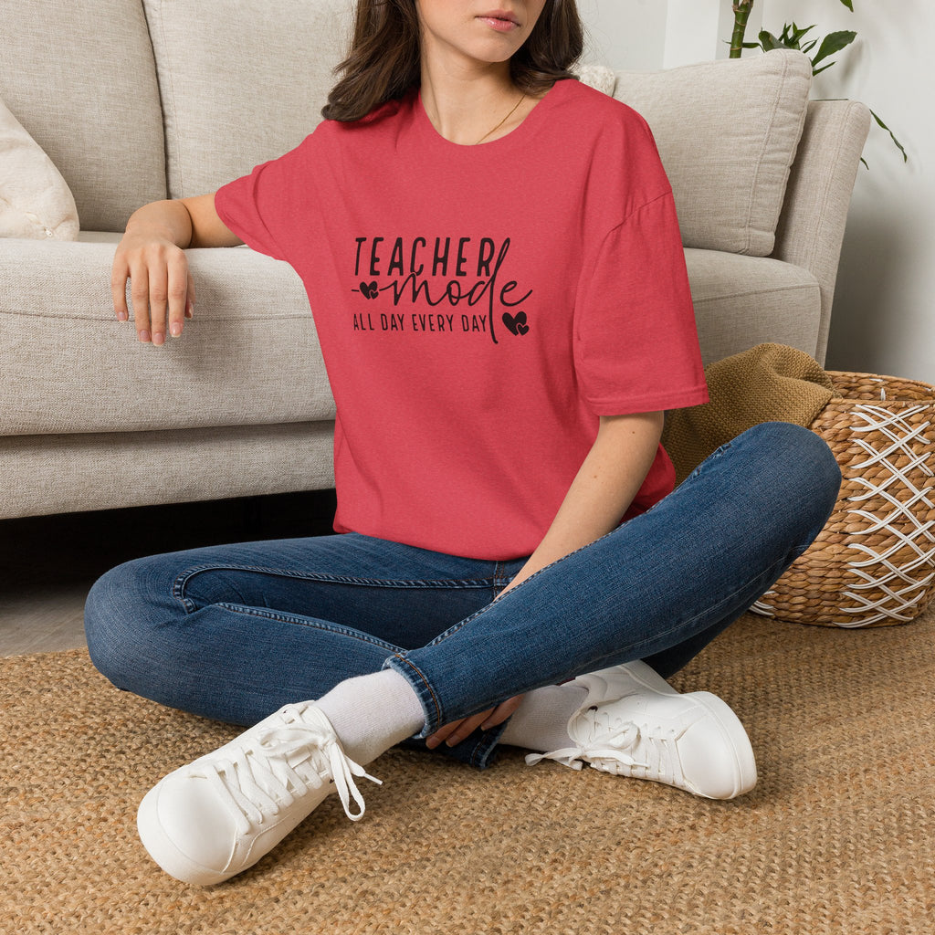 Teacher Mode All Day Every Day T-Shirt — Funny Teacher Gift Appreciation Graphic Tee
