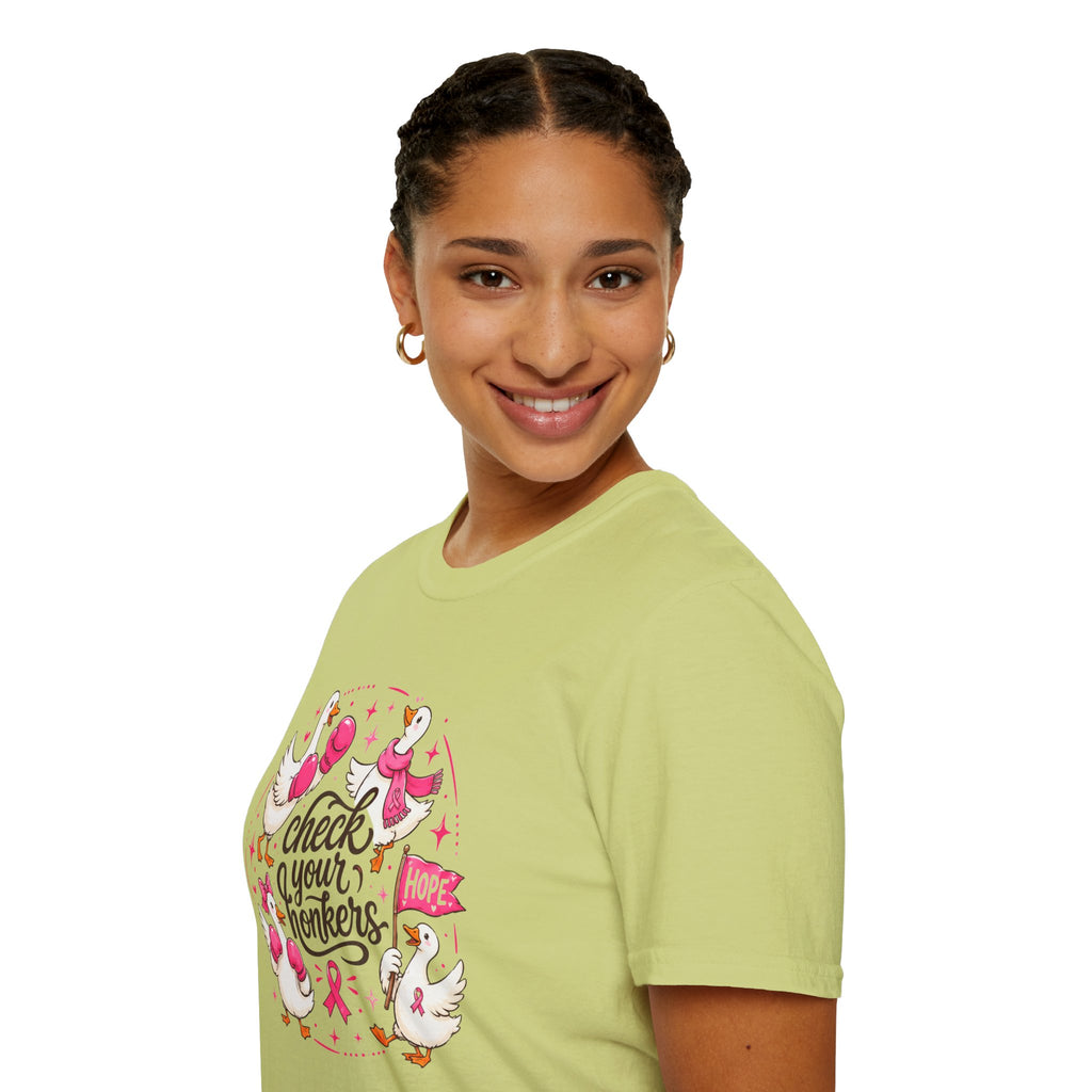 Check Your Honkers Breast Cancer Awareness T-Shirt