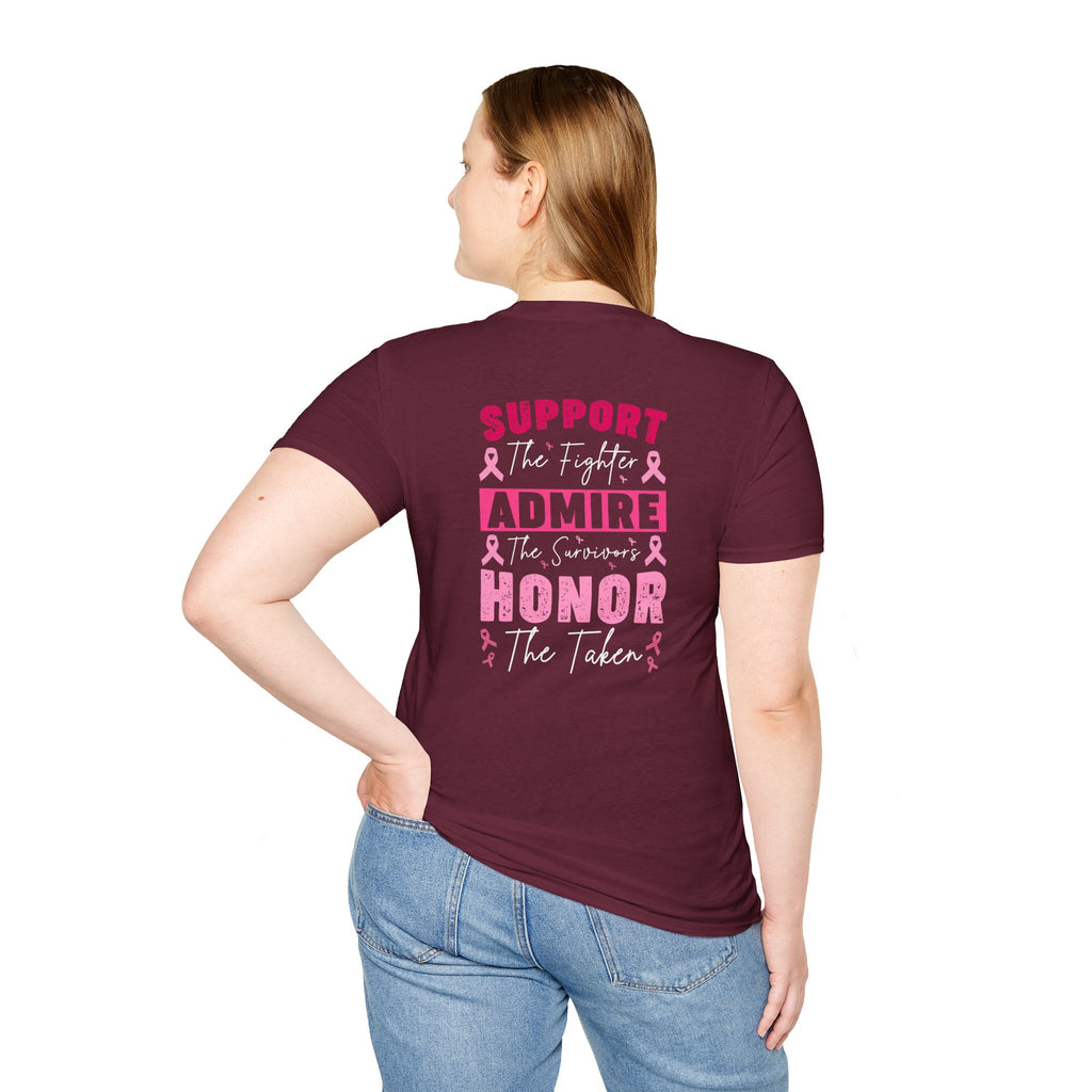 Breast Cancer Awareness Ribbon T-Shirt — Pink Ribbon Support Tee