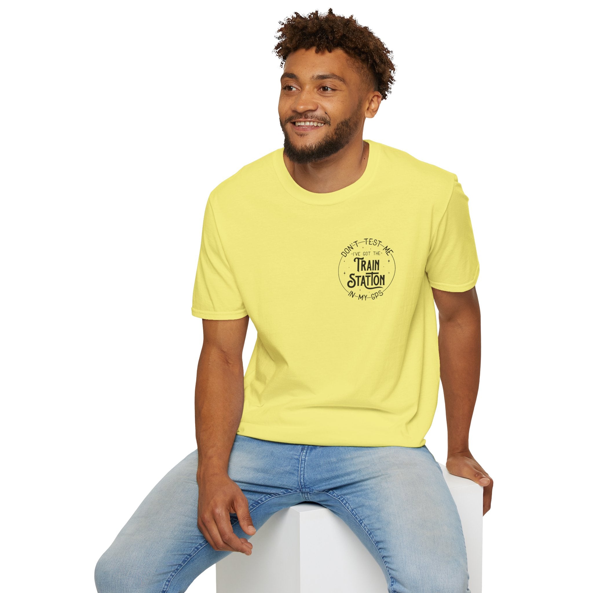 Train Station GPS T-Shirt — Funny Travel Quote Gift for Her Sarcastic Graphic Tee