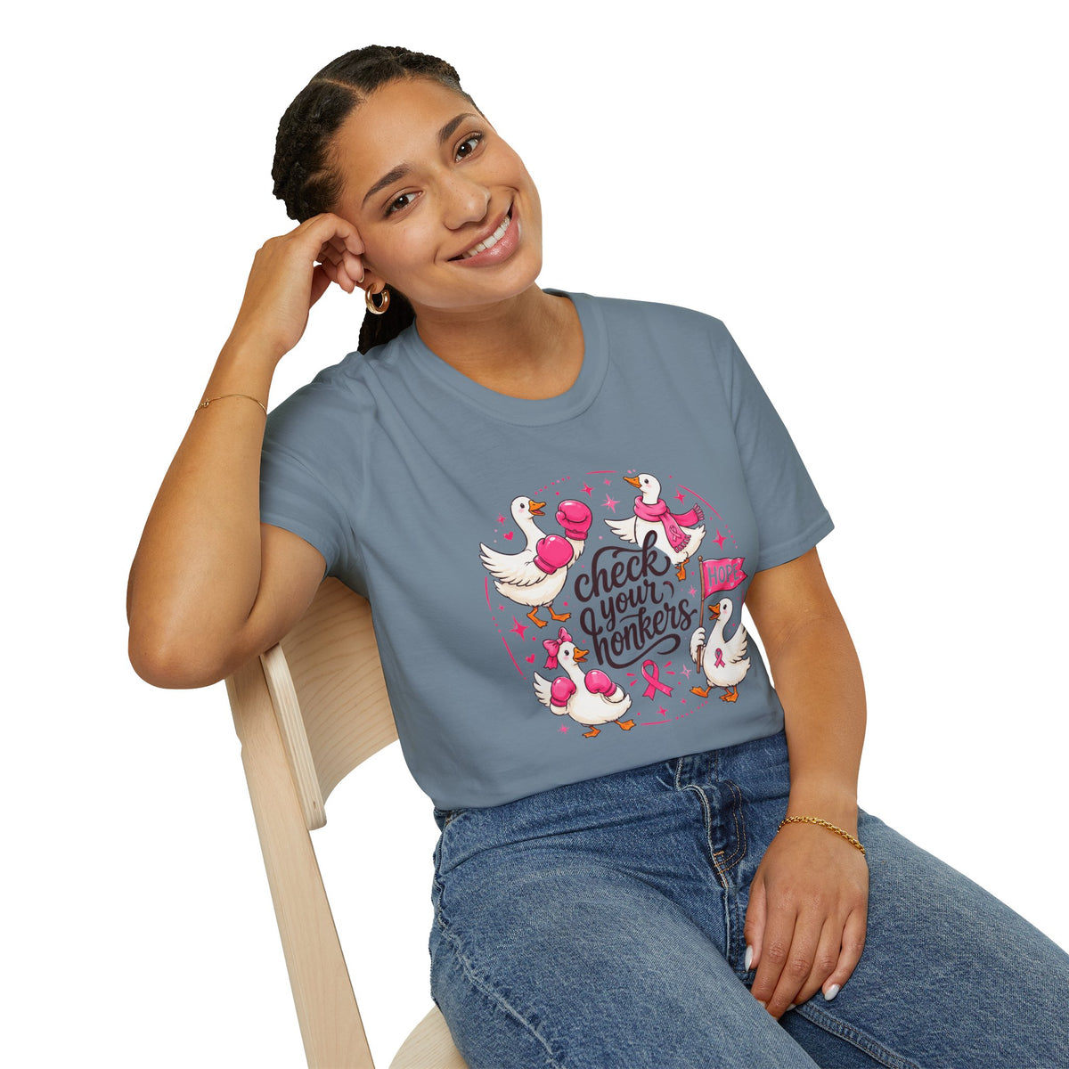 Check Your Honkers Breast Cancer Awareness T-Shirt