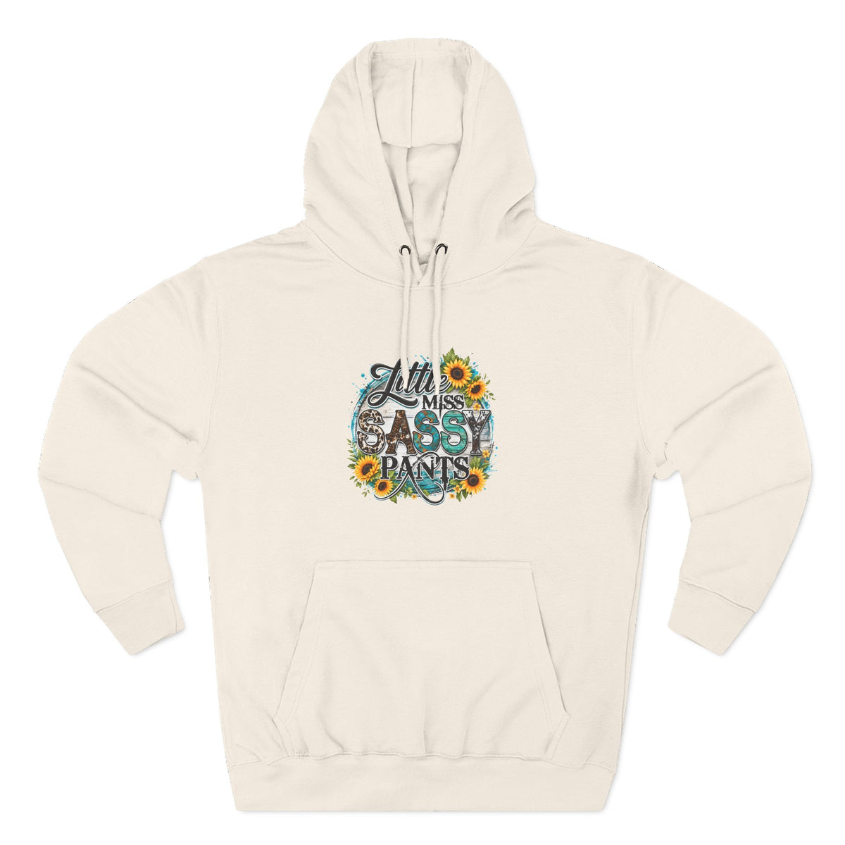 Little Miss Sassy Pants Hoodie Floral Graphic Pullover Sweatshirt