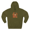 Cozy Autumn Owl Crescent Moon Embroidered Hoodie