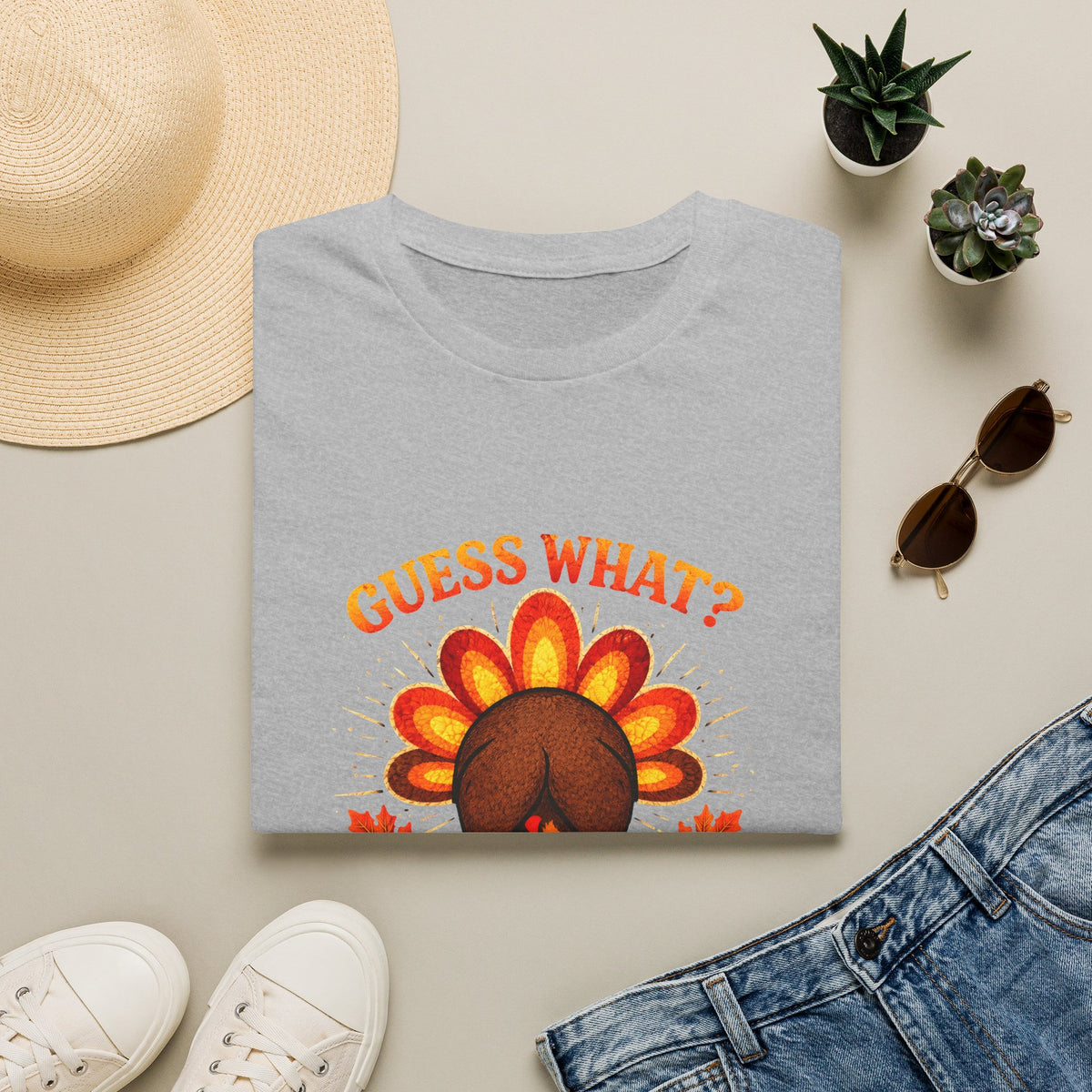 Turkey Butt T-Shirt — "Guess What?" Funny Thanksgiving Tee