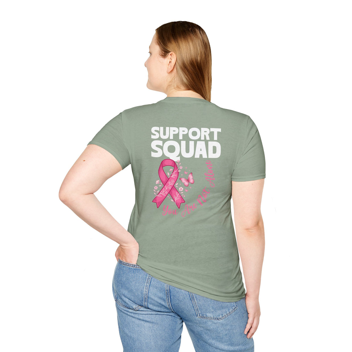 Pink Ribbon Support Squad Breast Cancer Awareness T-Shirt