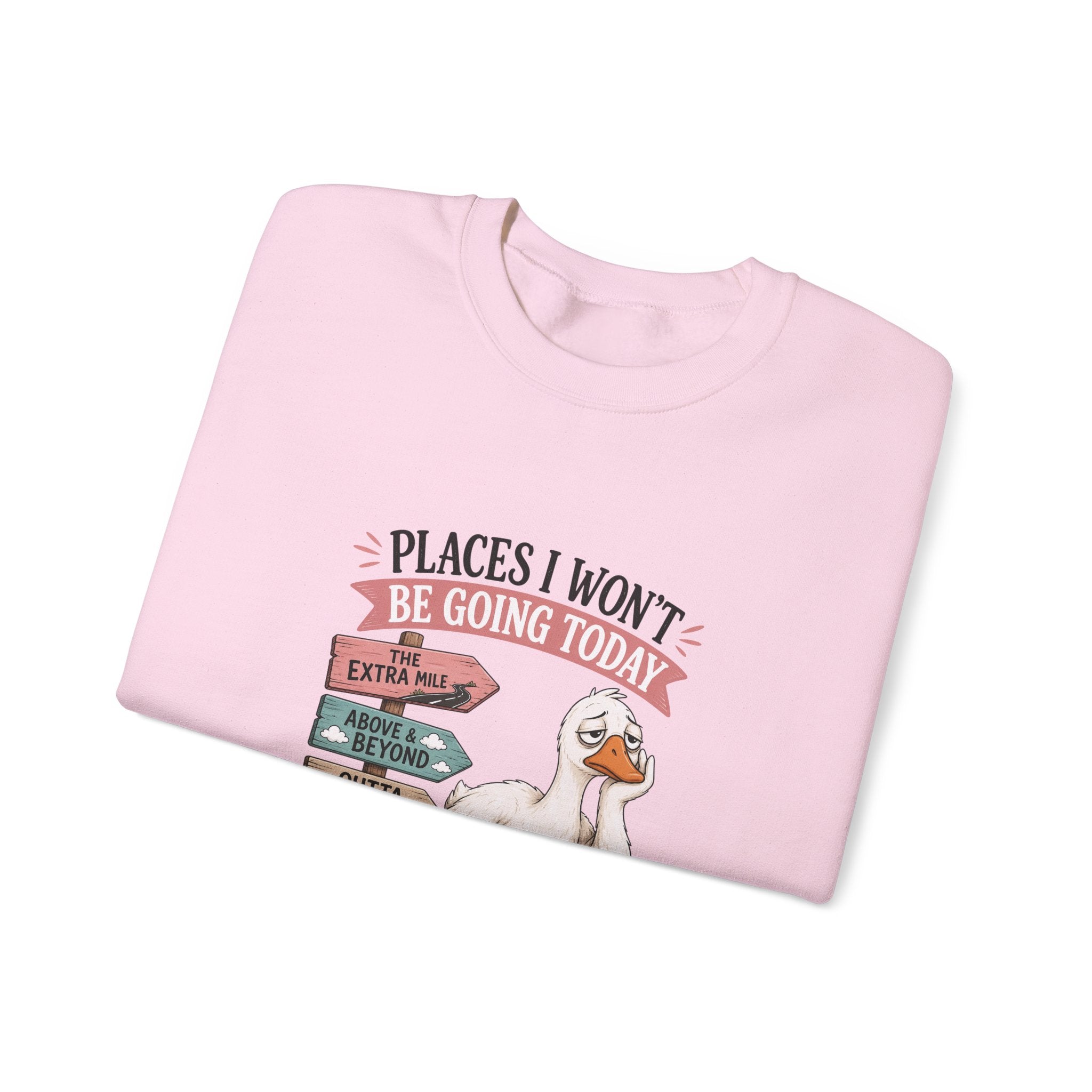 Places I Won't Be Going Today Goose Sweatshirt — Funny Introvert Gift for Her Crewneck