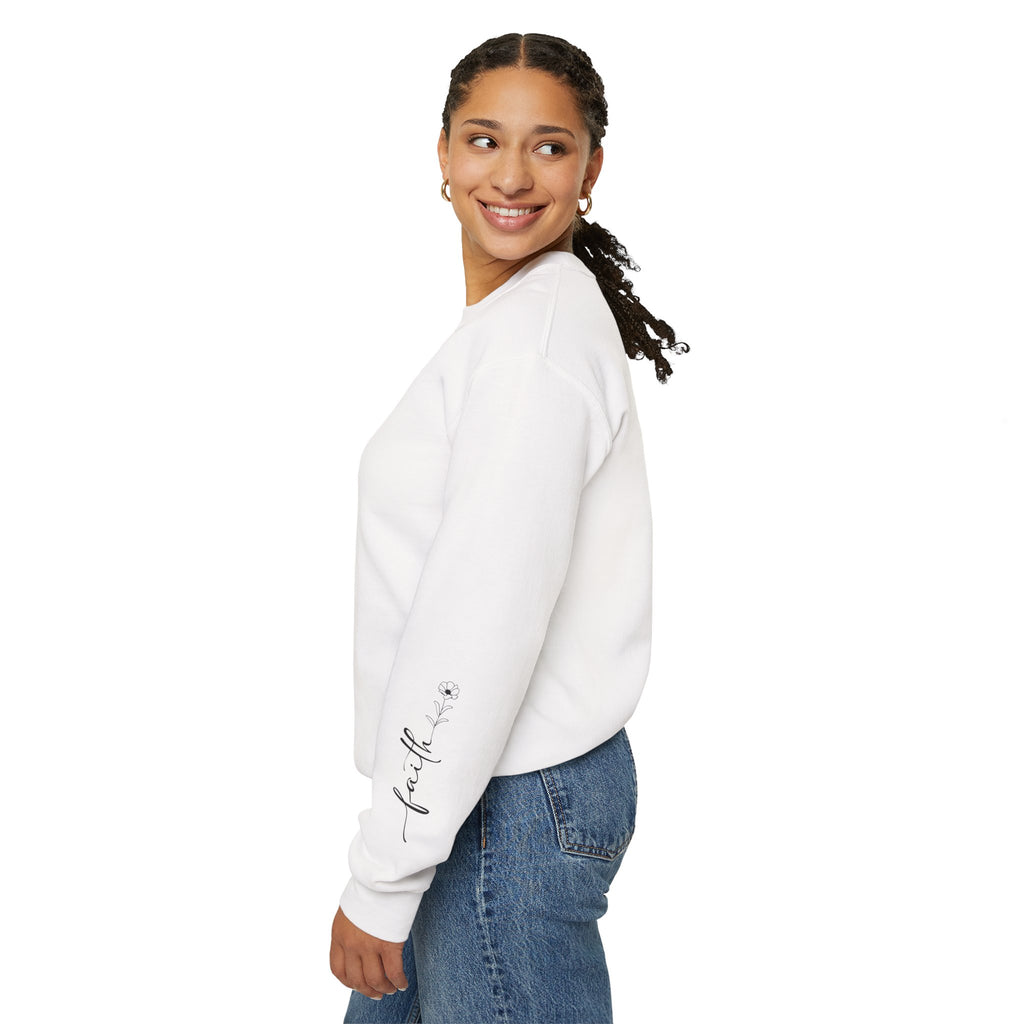 Faith Cowboy Boots Sweatshirt — "Walk by Faith, Even When You Cannot See" Christian Crewneck