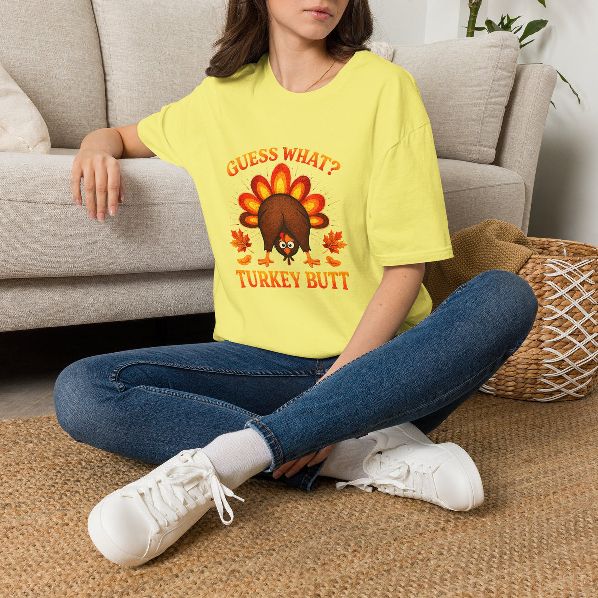 Turkey Butt T-Shirt — "Guess What?" Funny Thanksgiving Tee