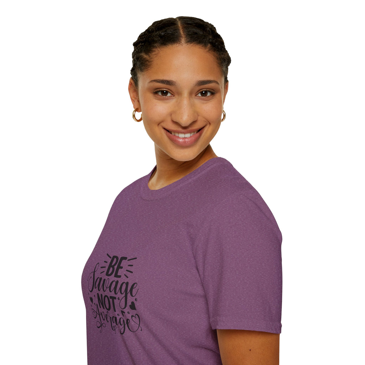 Be Savage Not Average T-Shirt Motivational Graphic Tee for Confident Women & Teens