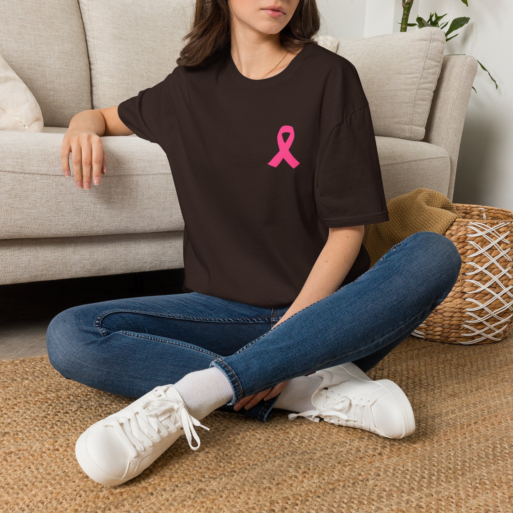 Breast Cancer Awareness Ribbon T-Shirt — Pink Ribbon Support Tee