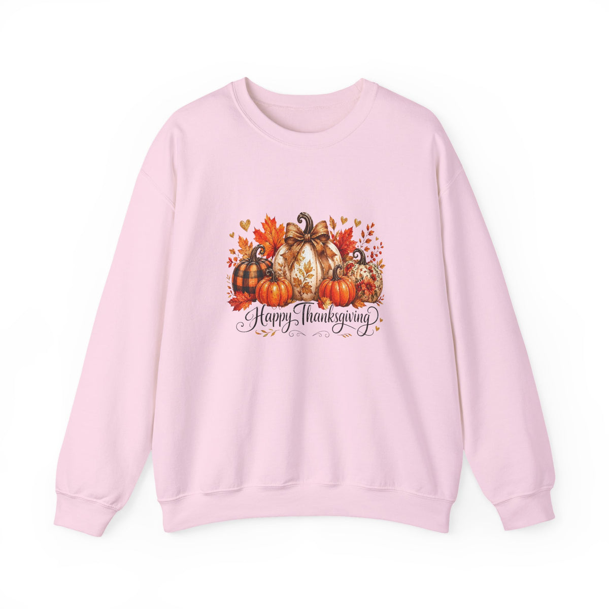 Thanksgiving Pumpkin Crewneck Sweatshirt — Happy Thanksgiving Harvest Design