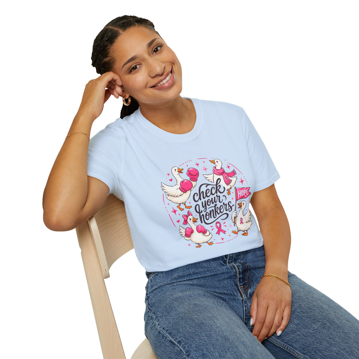 Check Your Honkers Breast Cancer Awareness T-Shirt